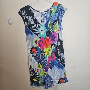Jam's World Sherry Dress in Tropical Love Print SunDress Women's Size Small